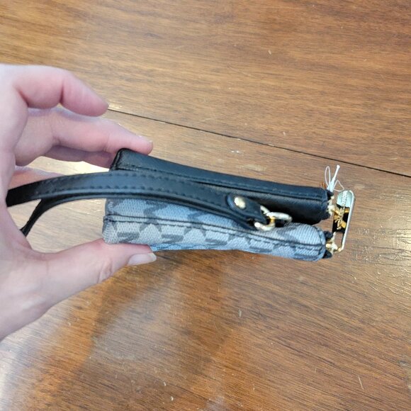 Michael Kors Jet Set Black/Black Double Zip Wristlet Large - Picture 8 of 16